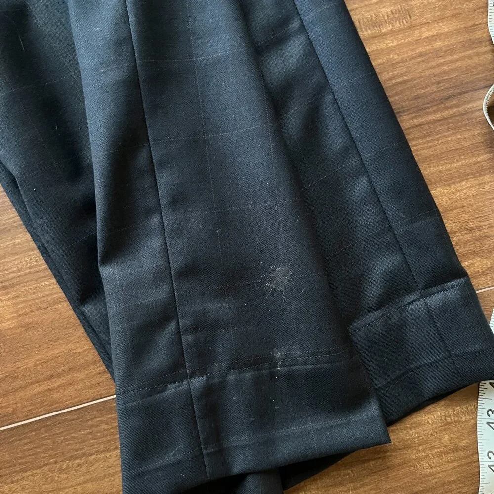 Ultimo Uomo Black plaid suit formal wedding business office laine wool modern